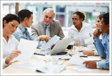 Business people discussing